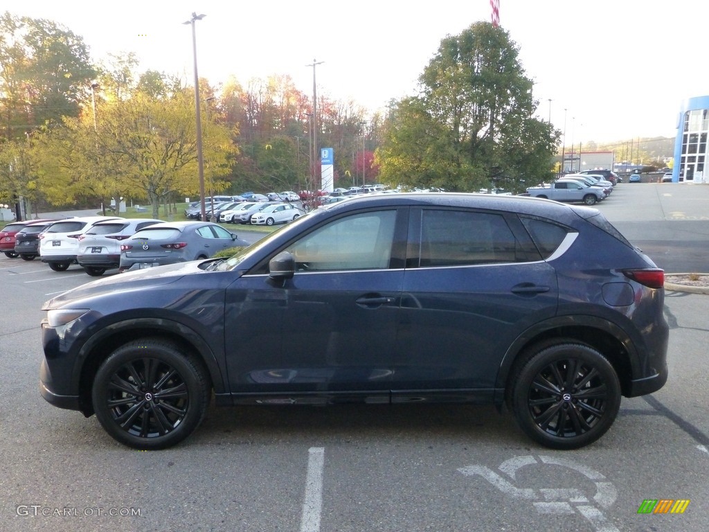 2024 CX-5 Turbo Premium AWD - Deep Crystal Blue Mica / Black photo #6