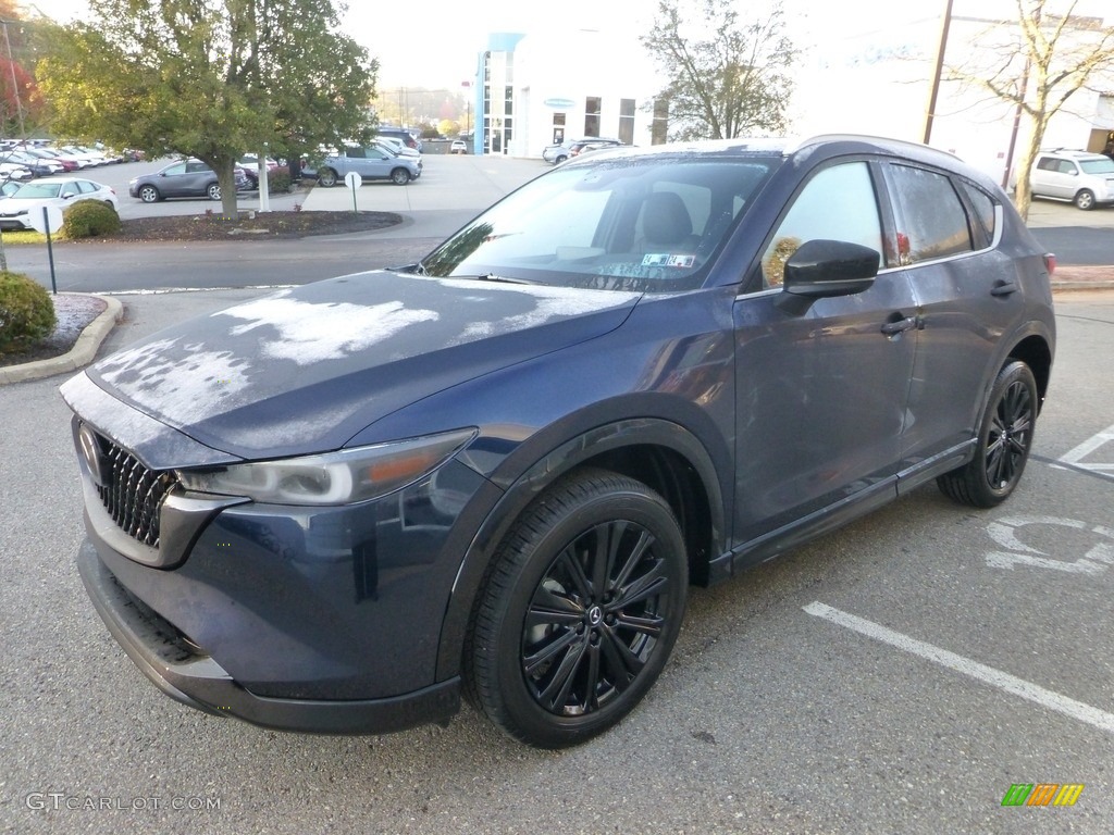 2024 CX-5 Turbo Premium AWD - Deep Crystal Blue Mica / Black photo #7