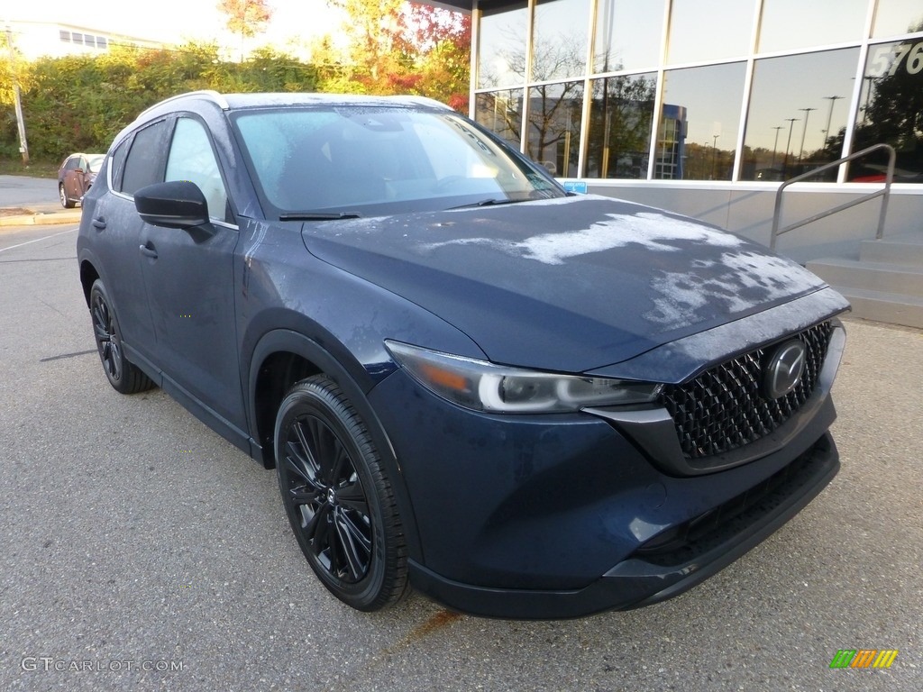 2024 CX-5 Turbo Premium AWD - Deep Crystal Blue Mica / Black photo #9