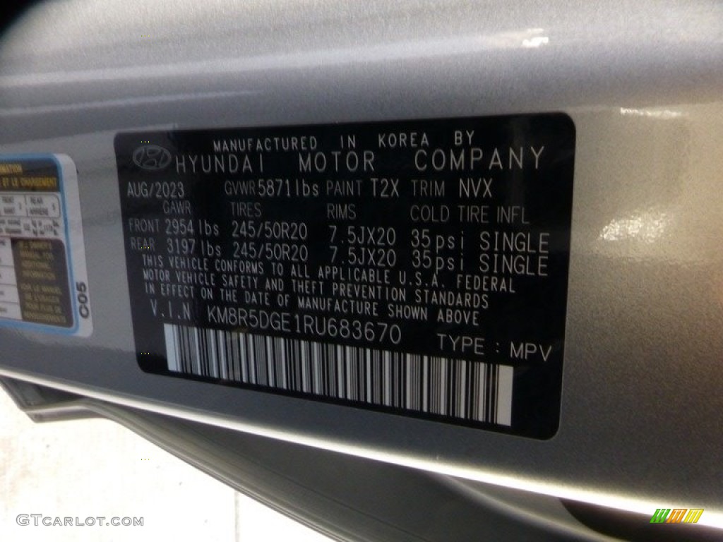 2024 Hyundai Palisade Limited AWD Color Code Photos