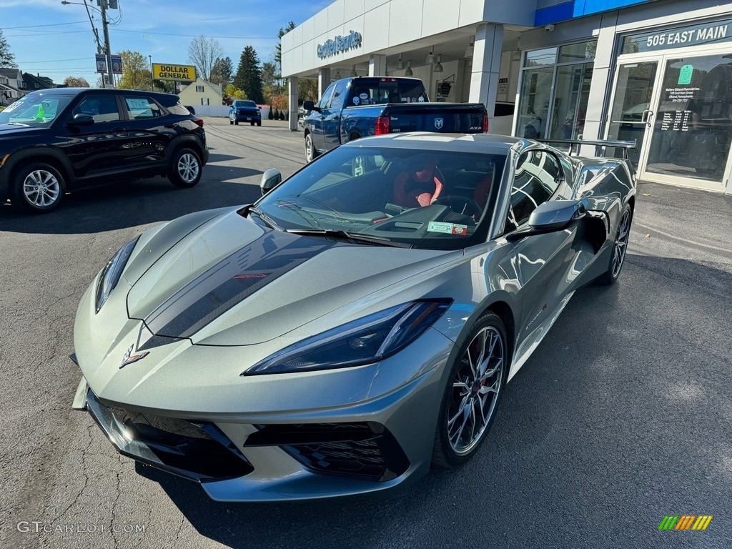 2023 Corvette Stingray Coupe - Hypersonic Gray Metallic / Adrenaline Red photo #10