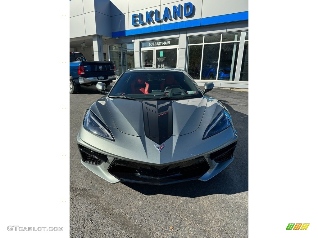 2023 Corvette Stingray Coupe - Hypersonic Gray Metallic / Adrenaline Red photo #11