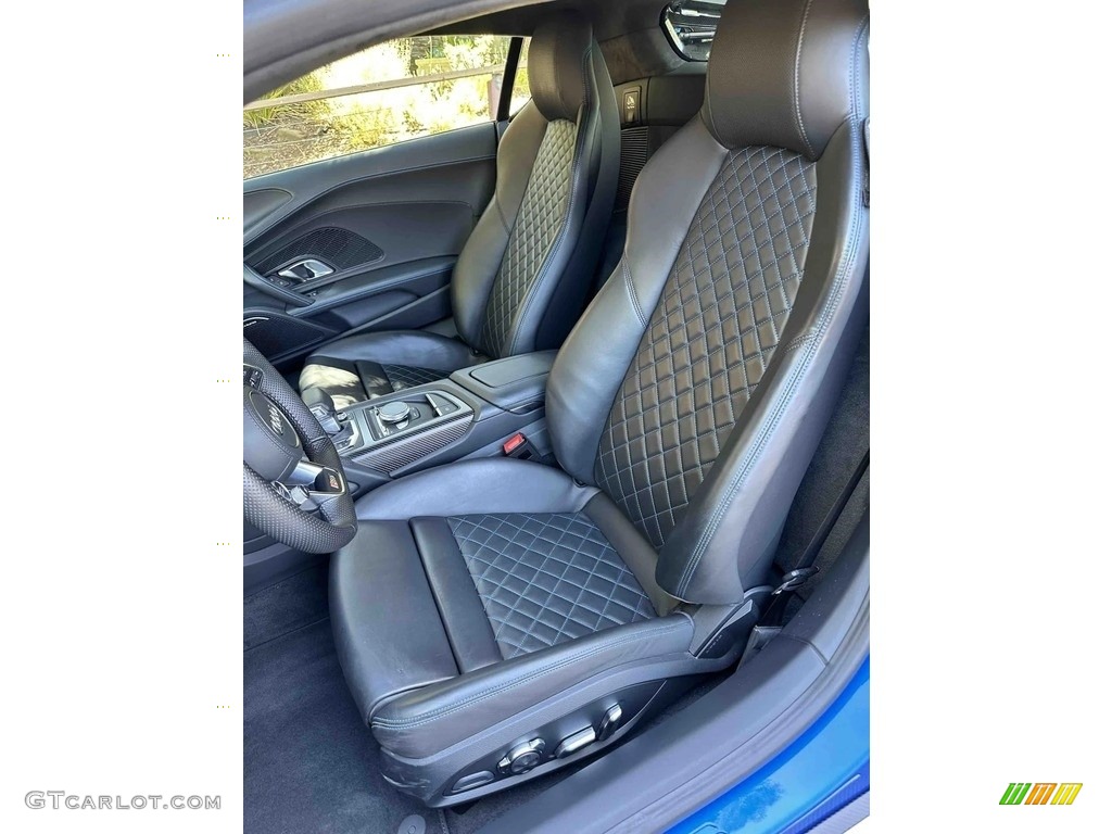 Black/Ara Blue Stitching Interior 2017 Audi R8 V10 Plus Photo #146709351