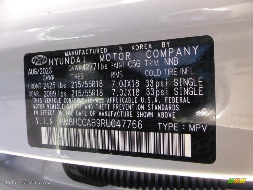 2024 Kona Color Code C5G for Cyber Gray Metallic Photo #146709393