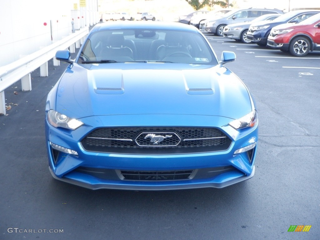 Velocity Blue Metallic 2021 Ford Mustang EcoBoost Premium Fastback Exterior Photo #146709912