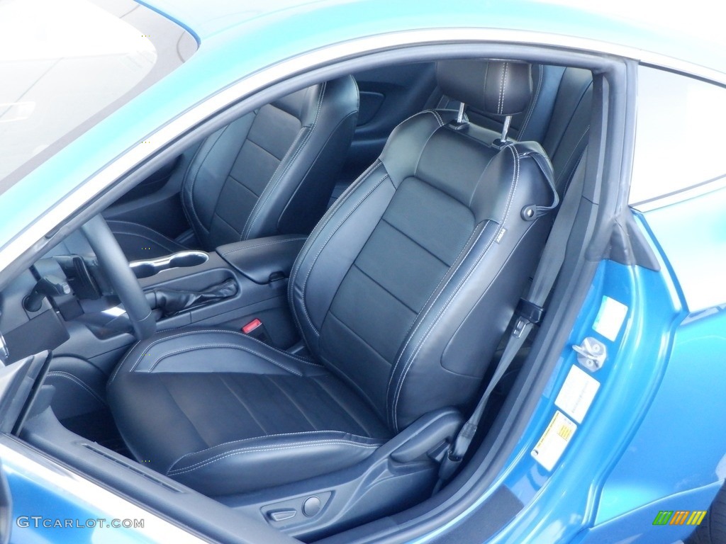 Ebony Interior 2021 Ford Mustang EcoBoost Premium Fastback Photo #146709993