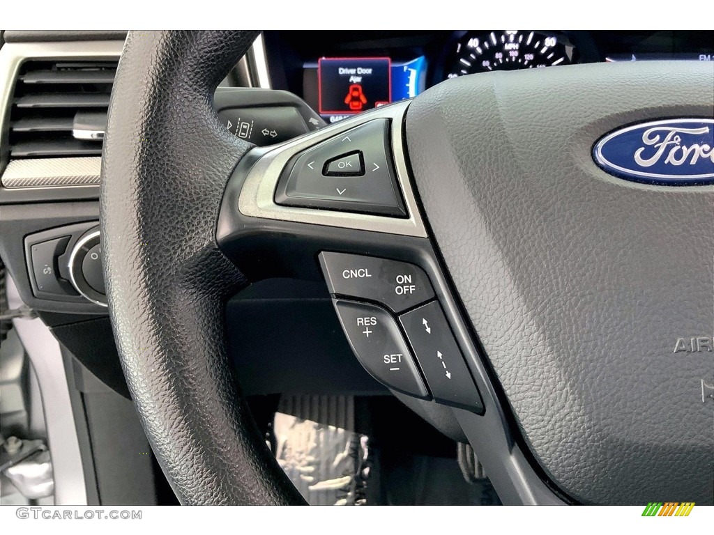 2020 Ford Fusion Hybrid SE Ebony Steering Wheel Photo #146710050