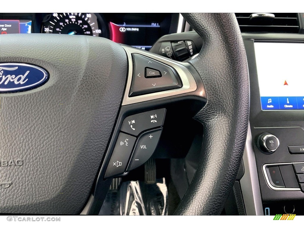 2020 Ford Fusion Hybrid SE Ebony Steering Wheel Photo #146710056