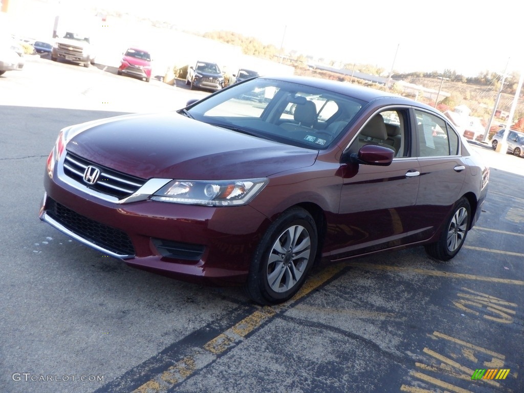 2014 Accord LX Sedan - Basque Red Pearl II / Ivory photo #5