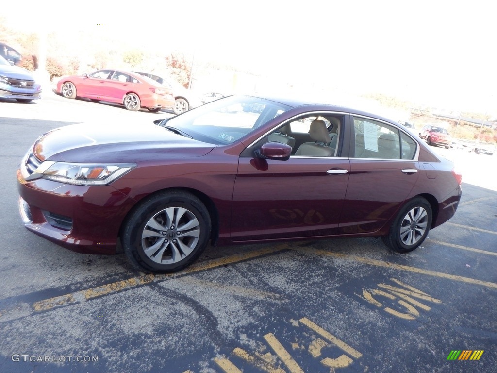2014 Accord LX Sedan - Basque Red Pearl II / Ivory photo #6