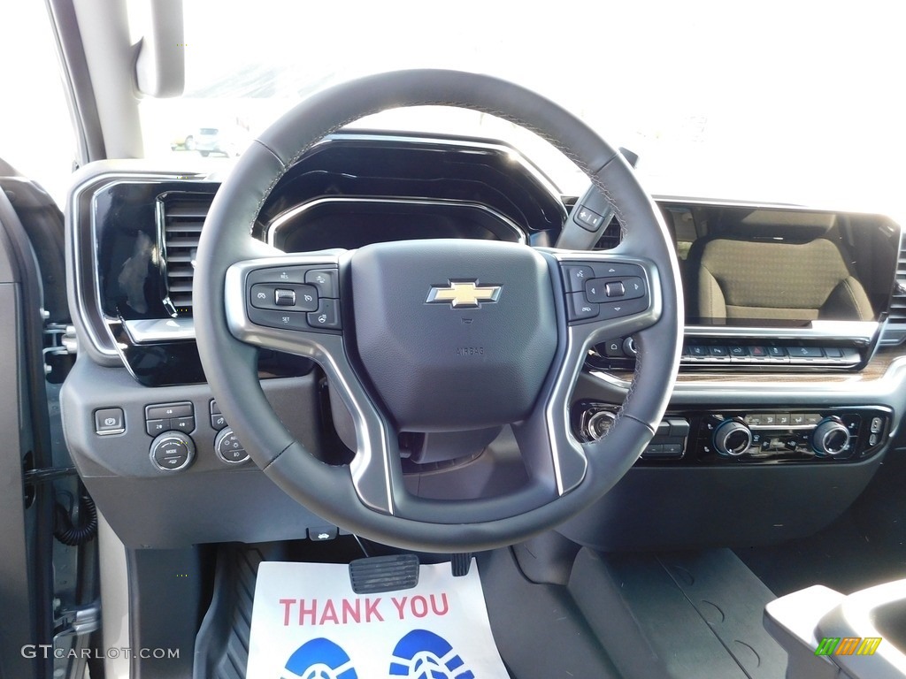2024 Chevrolet Silverado 2500HD LT Crew Cab 4x4 Jet Black Steering Wheel Photo #146710939