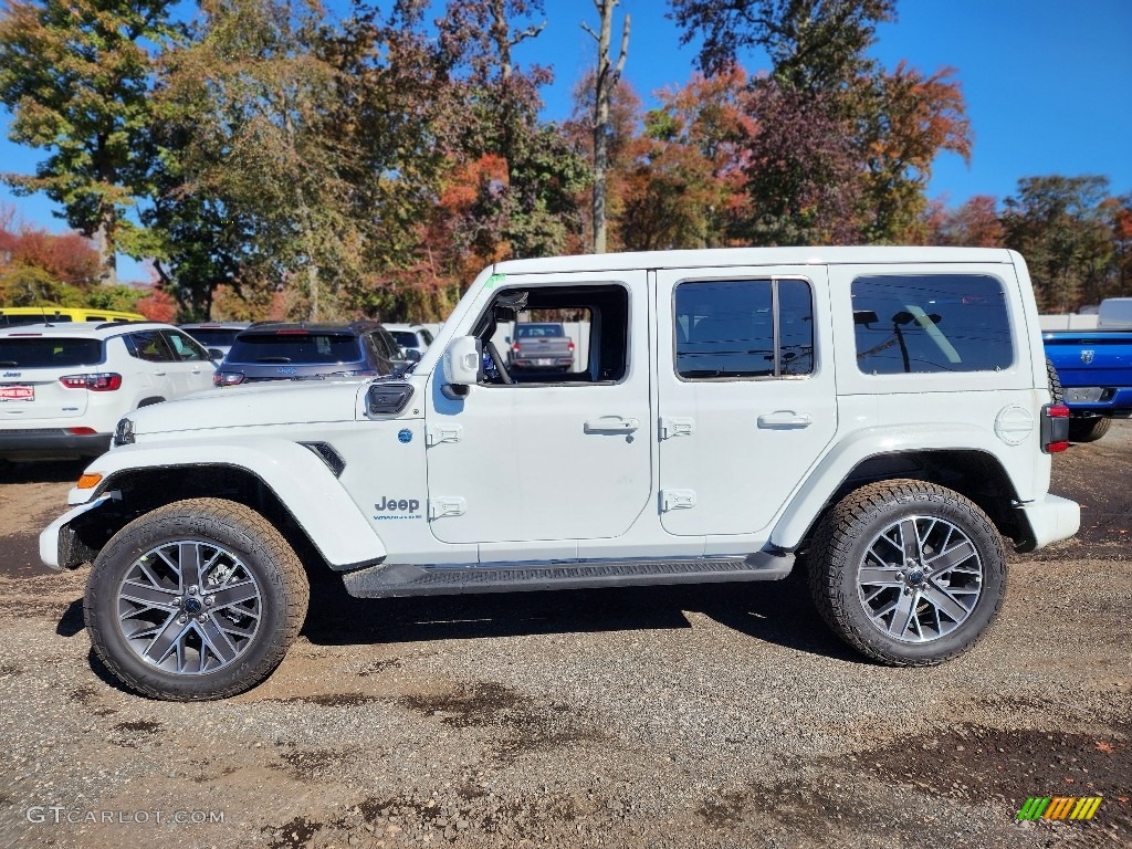 Bright White 2024 Jeep Wrangler 4-Door High Altitude 4xe Hybrid Exterior Photo #146712244