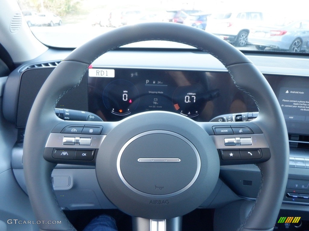 2024 Hyundai Kona SEL AWD Gray Steering Wheel Photo #146712727