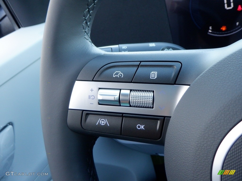 2024 Hyundai Kona SEL AWD Gray Steering Wheel Photo #146712748