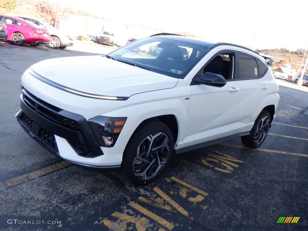 2024 Kona N Line AWD - Atlas White / Black photo #7