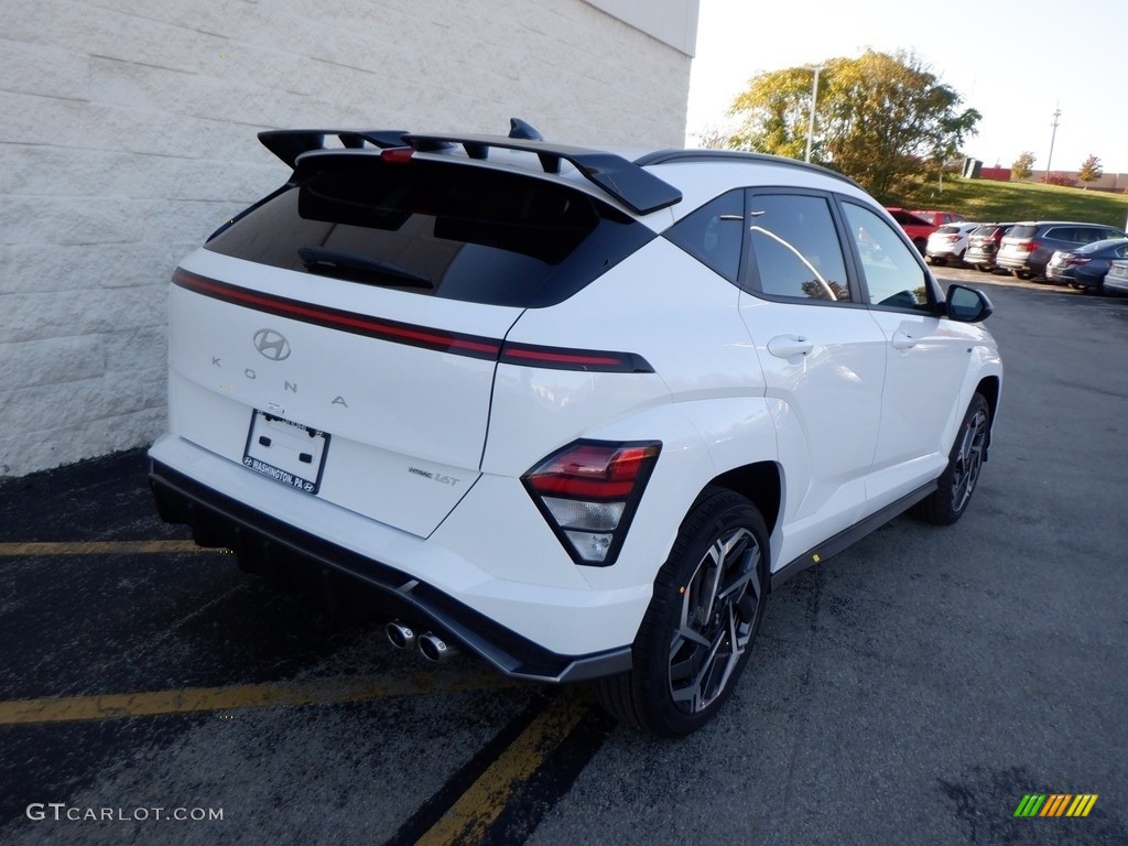 Atlas White 2024 Hyundai Kona N Line AWD Exterior Photo #146713118