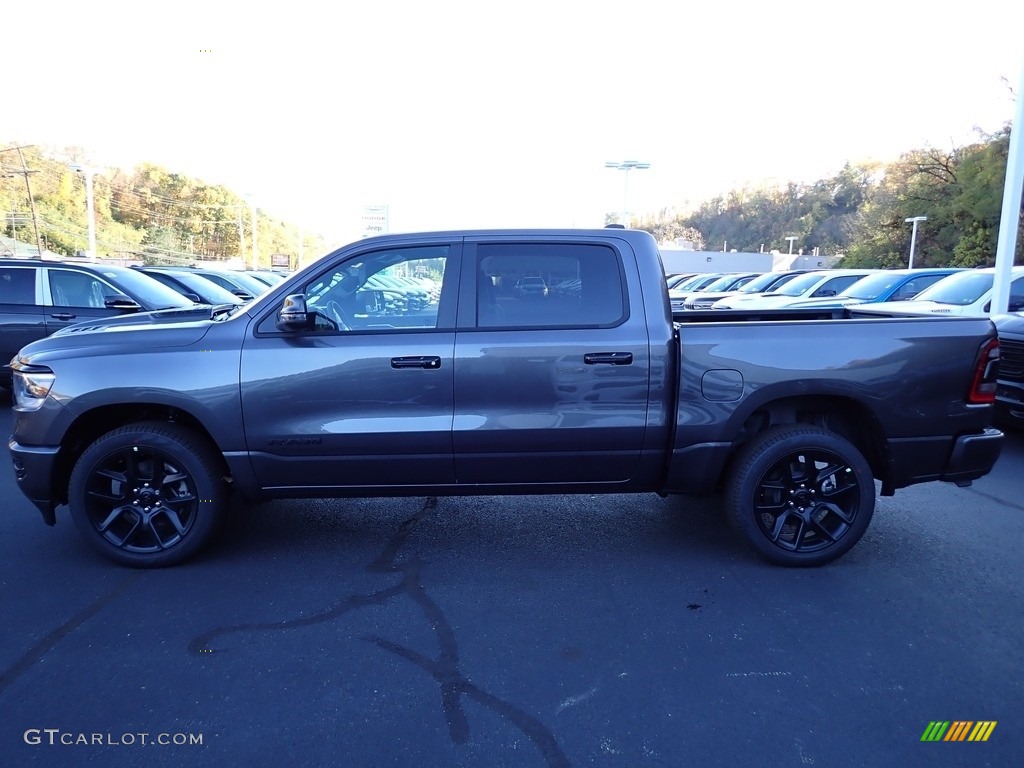 2024 1500 Laramie Night Edition Crew Cab 4x4 - Granite Crystal Metallic / Black photo #2