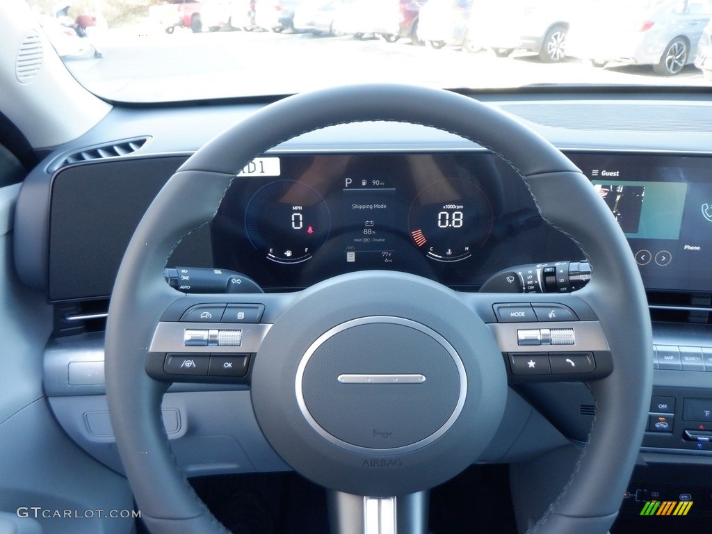 2024 Hyundai Kona SEL AWD Gray Steering Wheel Photo #146714641
