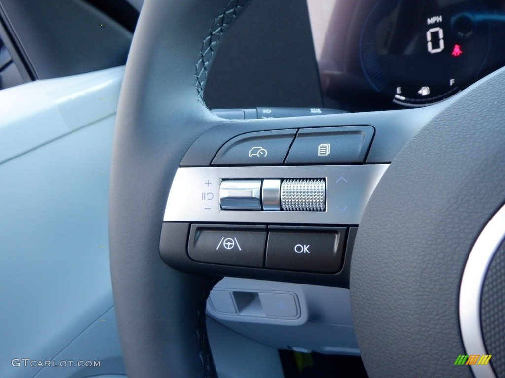 2024 Hyundai Kona SEL AWD Gray Steering Wheel Photo #146714654
