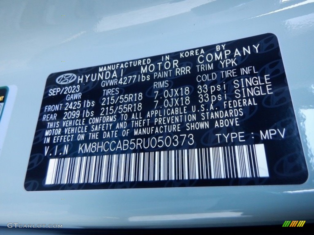 2024 Kona Color Code RRR for Mirage Green Photo #146715259
