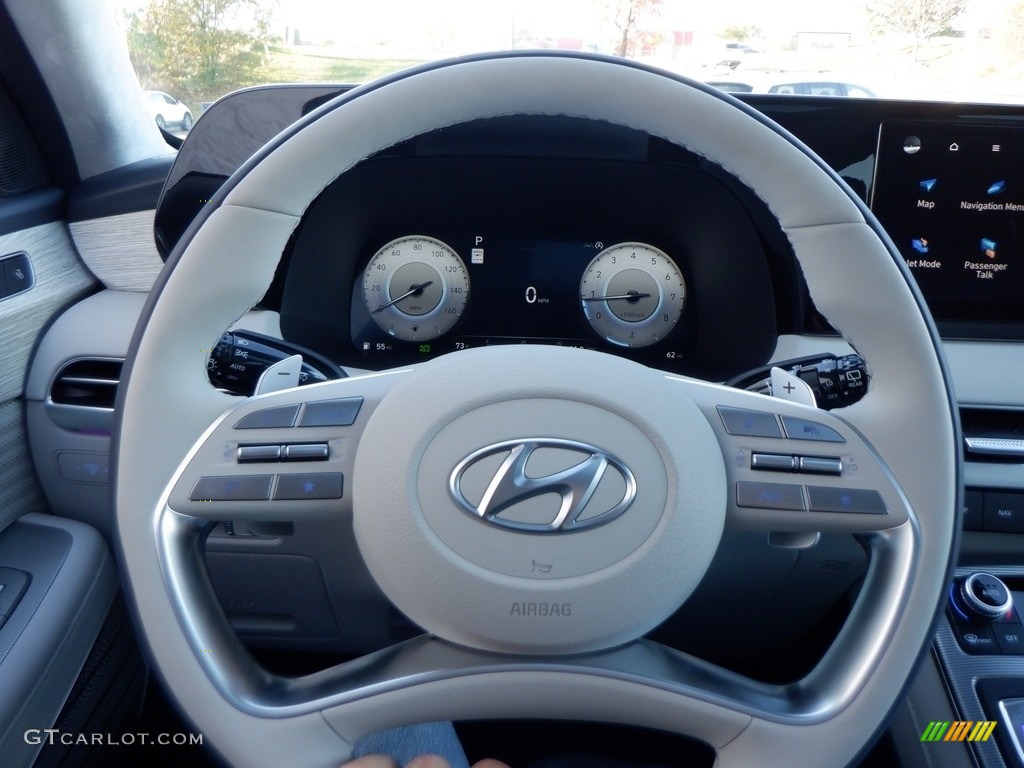 2024 Hyundai Palisade Calligraphy AWD Navy/Beige Steering Wheel Photo #146716492