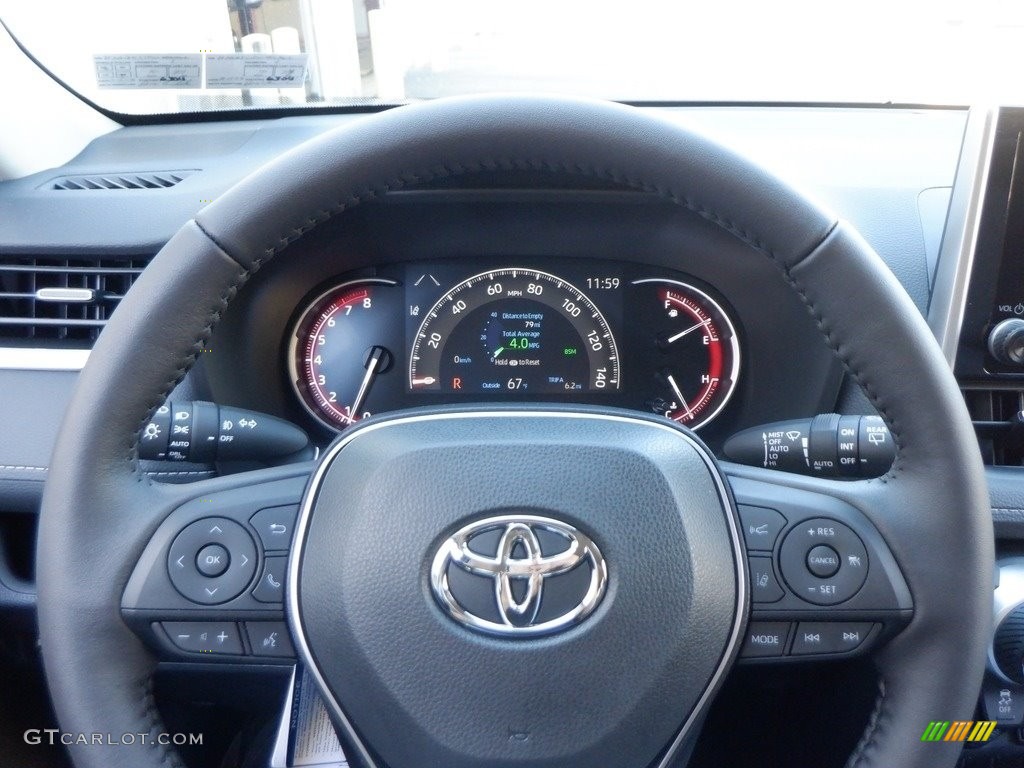2023 Toyota RAV4 XLE Premium AWD Black Steering Wheel Photo #146716861