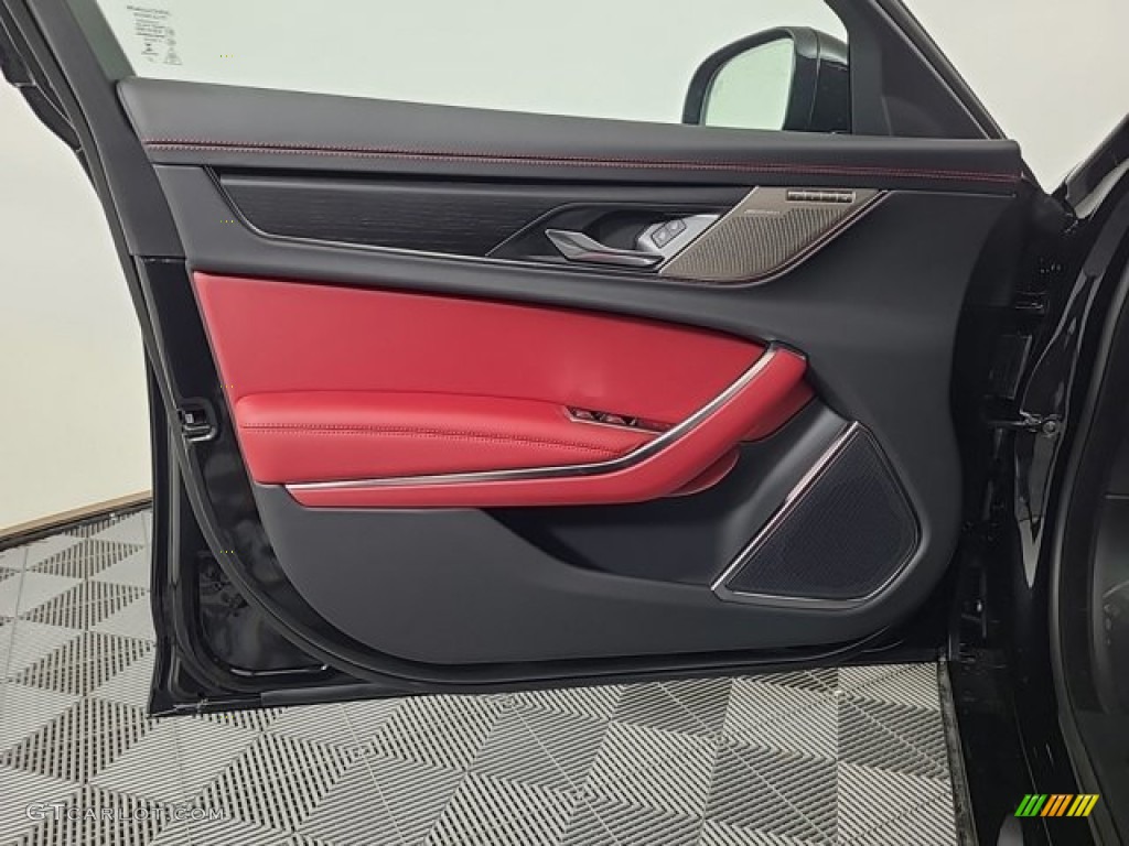 2024 Jaguar XF P250 R-Dynamic SE Mars Red/Ebony Door Panel Photo #146718259
