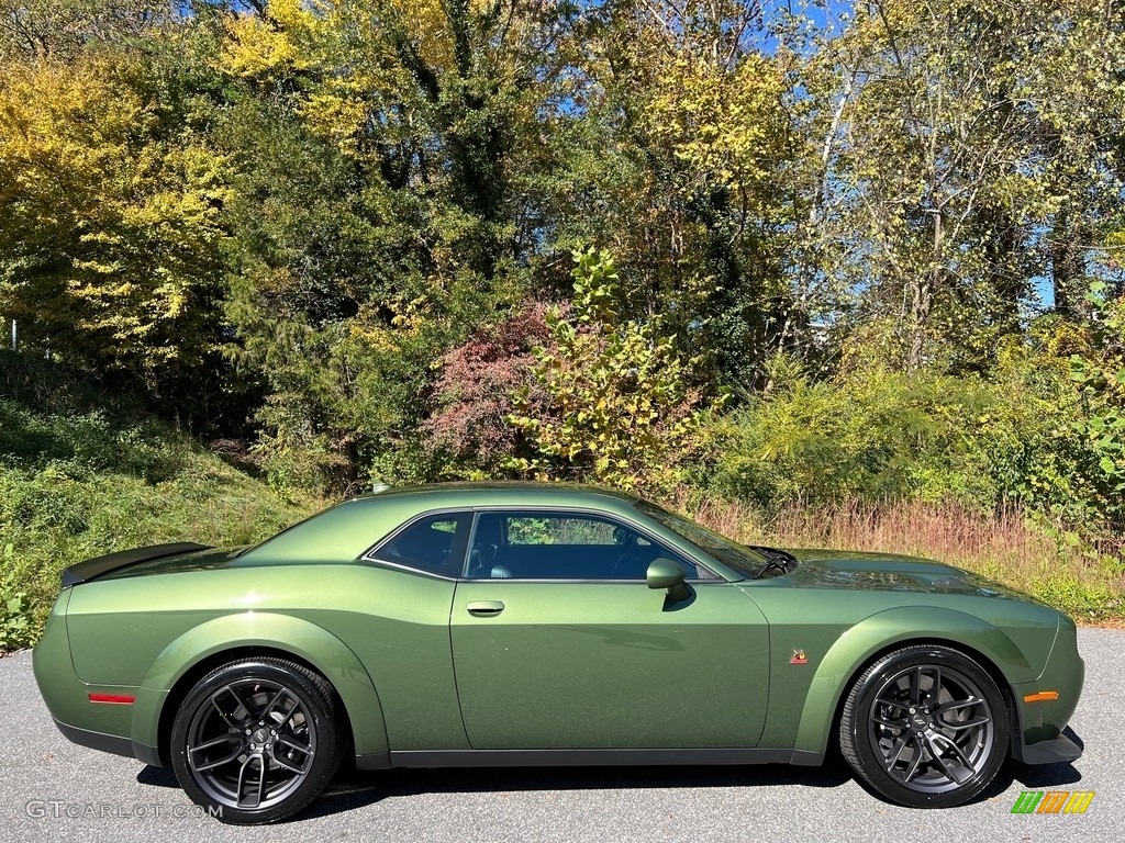 F8 Green 2021 Dodge Challenger R/T Scat Pack Widebody Exterior Photo #146719414
