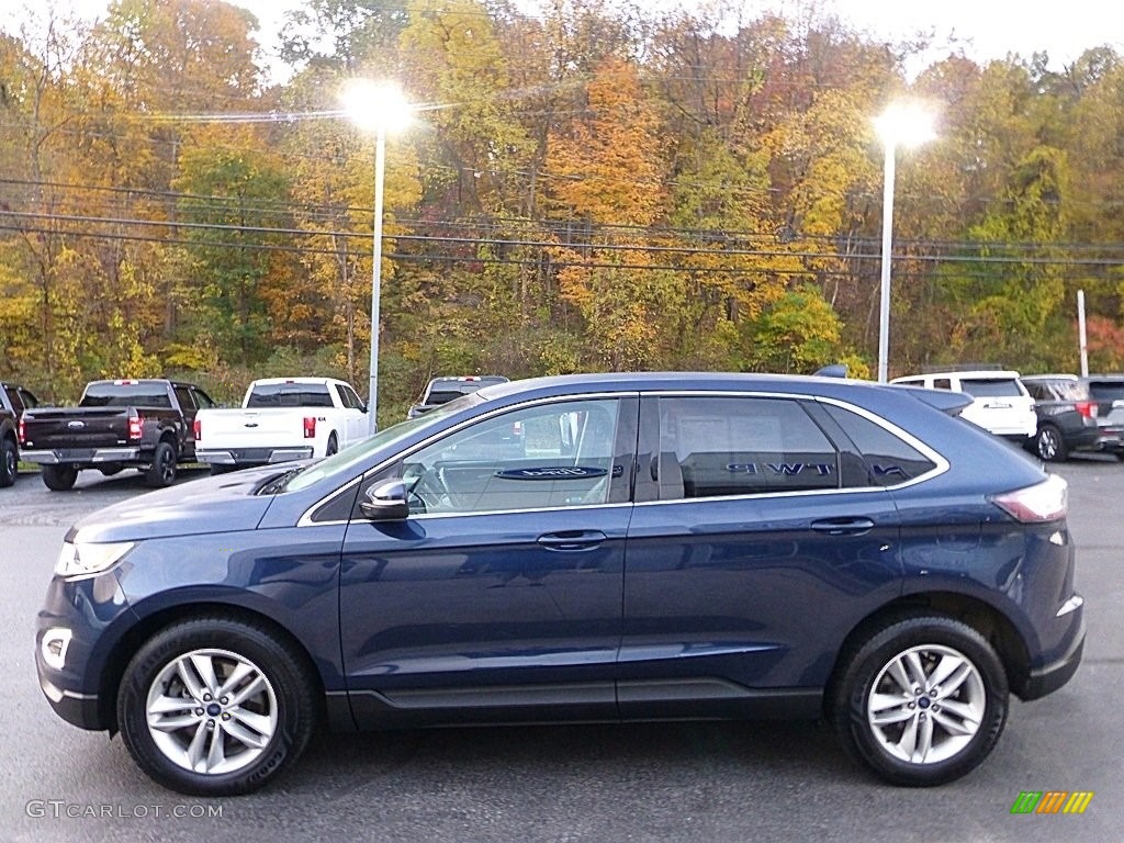 2017 Edge SEL AWD - Blue Jeans Metallic / Ebony photo #6