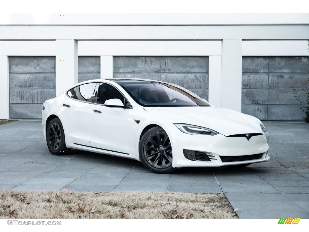 Pearl White Multi-Coat 2017 Tesla Model S 75D Exterior Photo #146720496