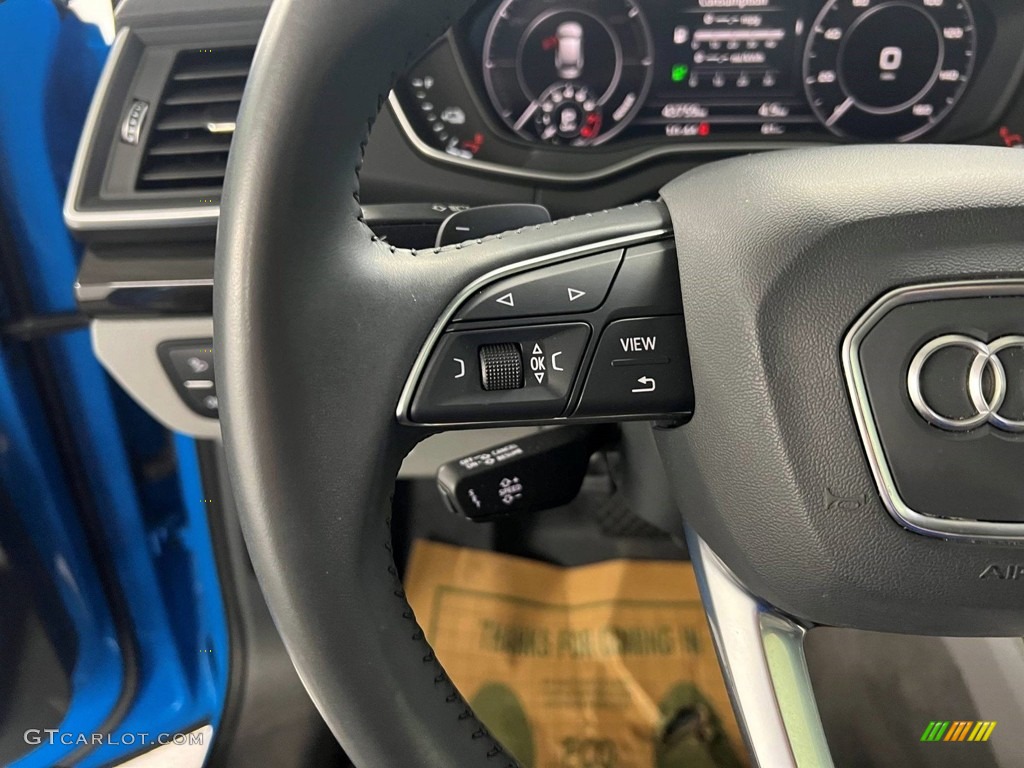 2020 Audi Q5 e Premium Plus quattro Hybrid Rock Gray Steering Wheel Photo #146720562