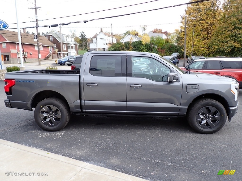 Carbonized Gray Metallic 2023 Ford F150 Lightning Lariat 4x4 Exterior Photo #146720814