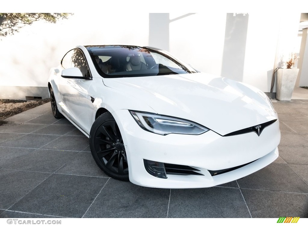 Pearl White Multi-Coat 2017 Tesla Model S 75D Exterior Photo #146720862