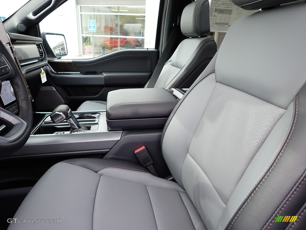 Black/Slate Gray Interior 2023 Ford F150 Lightning Lariat 4x4 Photo #146720877