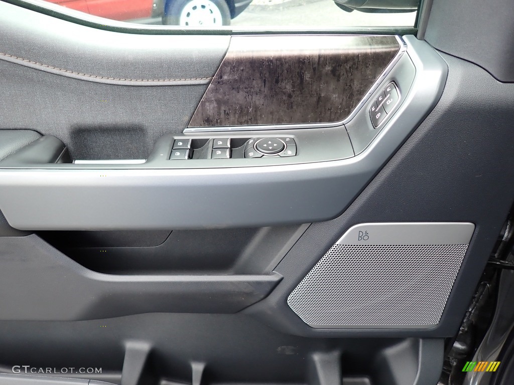 2023 Ford F150 Lightning Lariat 4x4 Black/Slate Gray Door Panel Photo #146721033