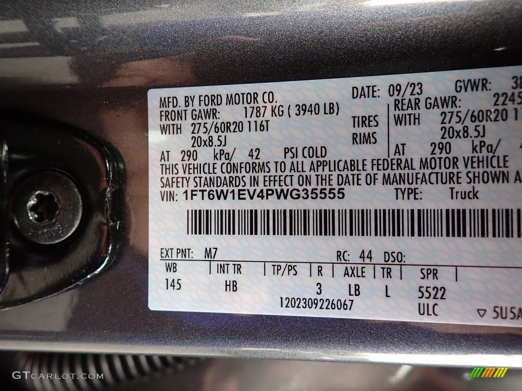2023 F150 Color Code M7 for Carbonized Gray Metallic Photo #146721054