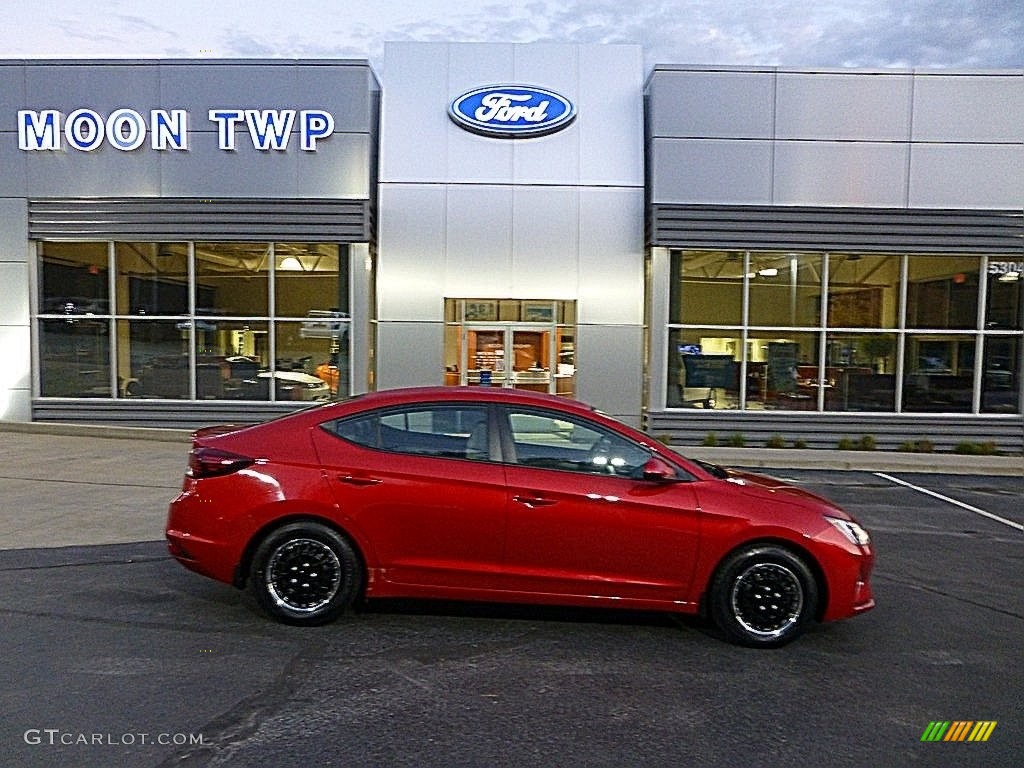 2020 Elantra SE - Scarlet Red Pearl / Beige photo #1