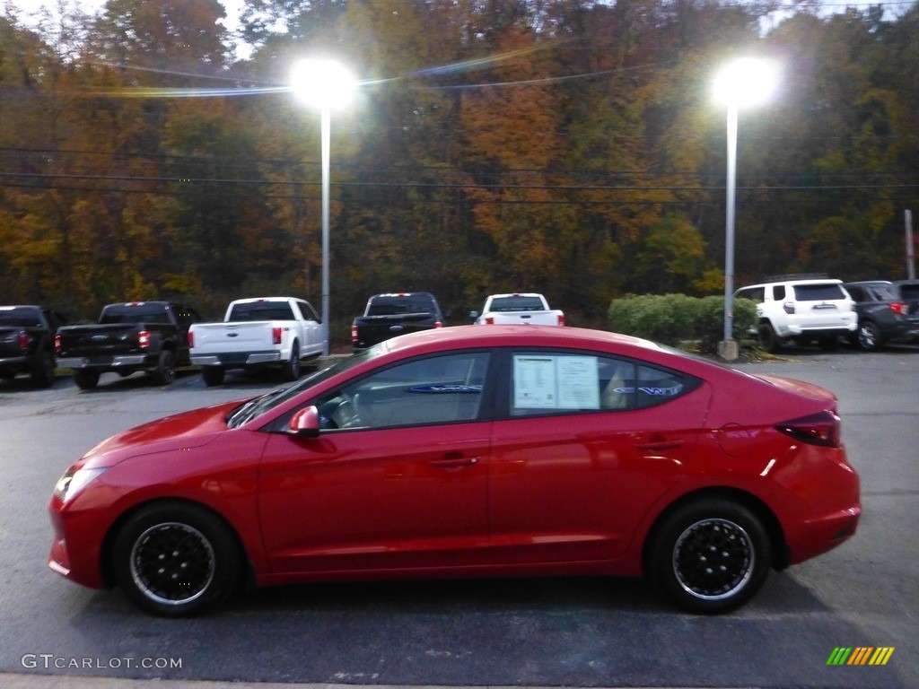2020 Elantra SE - Scarlet Red Pearl / Beige photo #4