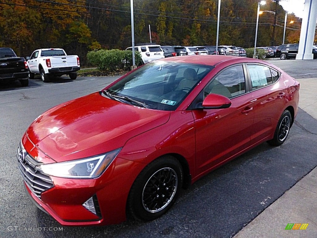 2020 Elantra SE - Scarlet Red Pearl / Beige photo #5