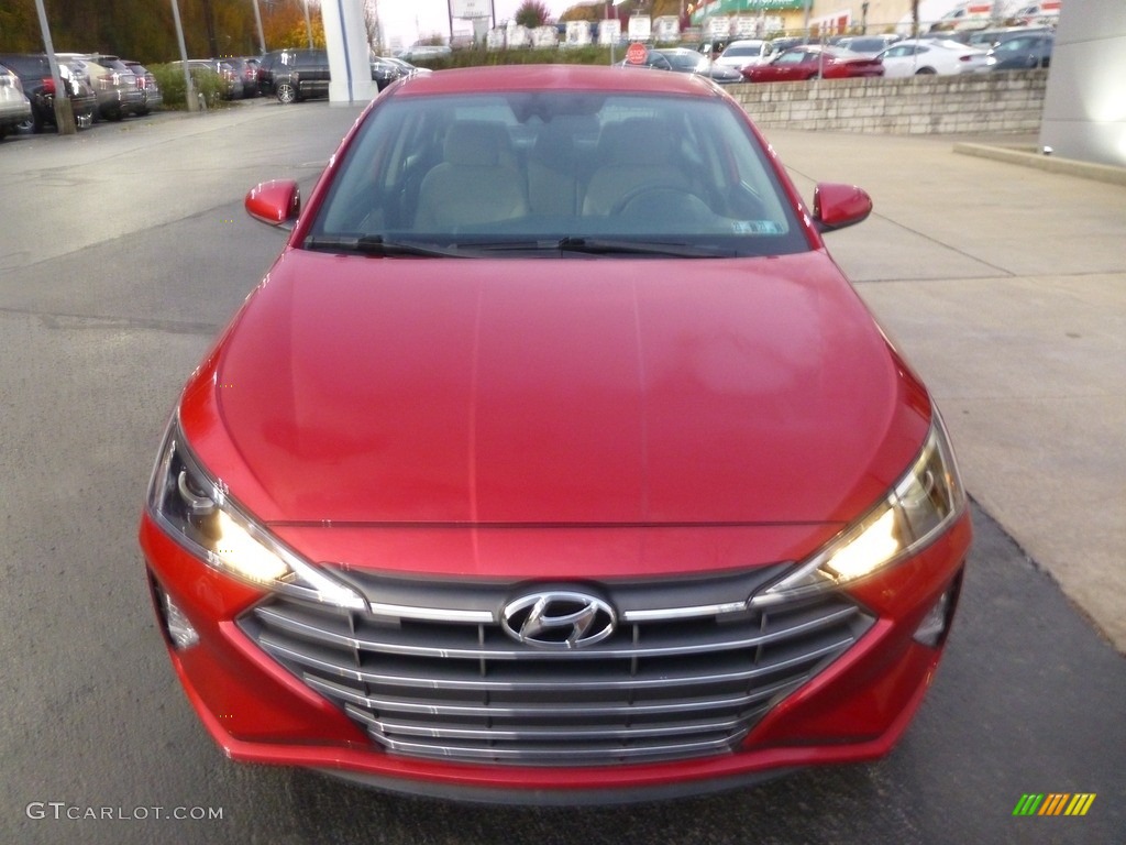 2020 Elantra SE - Scarlet Red Pearl / Beige photo #6