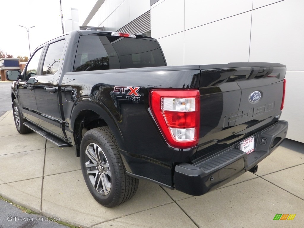 Agate Black Metallic 2022 Ford F150 STX SuperCrew 4x4 Exterior Photo #146721861