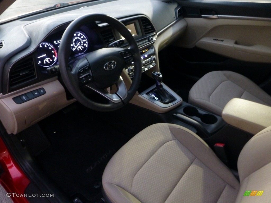 2020 Elantra SE - Scarlet Red Pearl / Beige photo #20