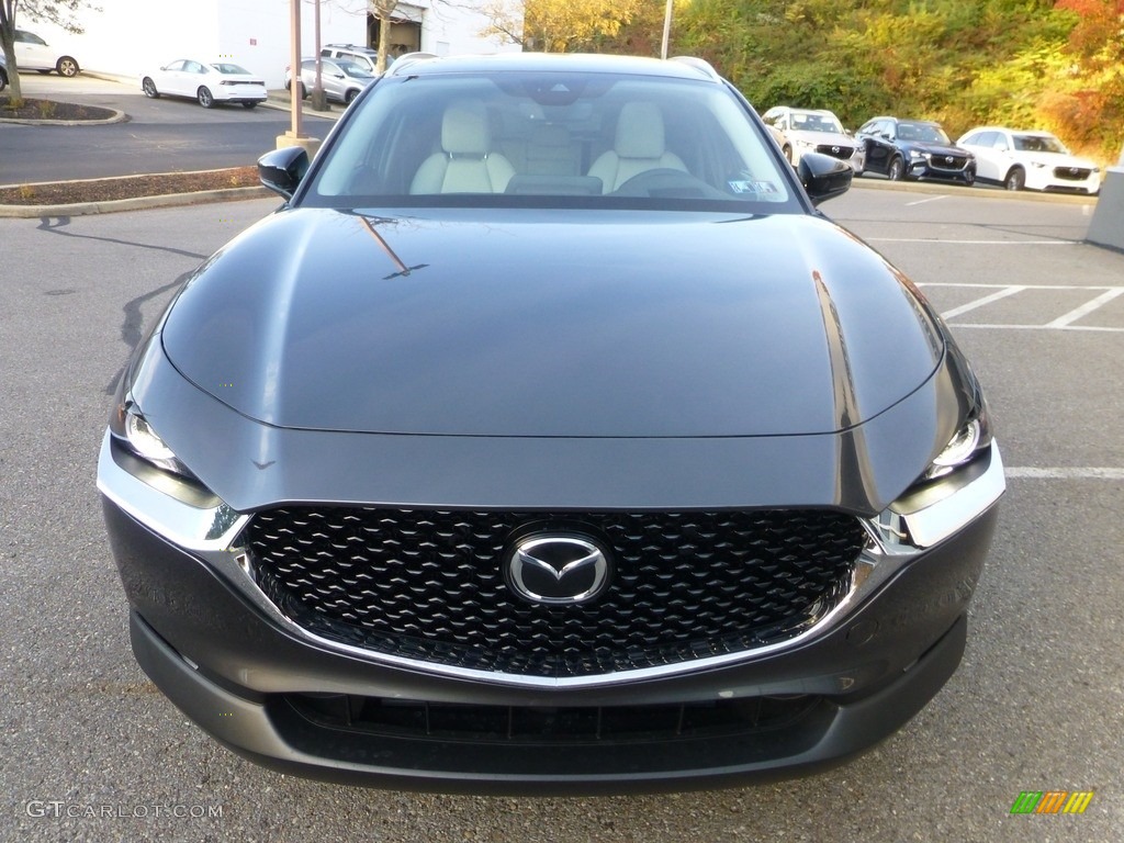 2023 CX-30 Turbo Premium AWD - Machine Gray Metallic / White photo #8