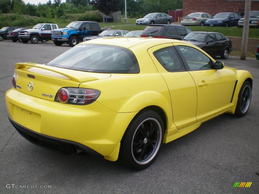 2004 RX-8  - Lightning Yellow / Black/Chapparal photo #5