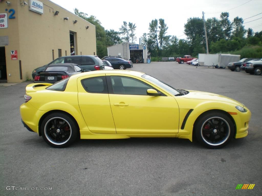 2004 RX-8  - Lightning Yellow / Black/Chapparal photo #6