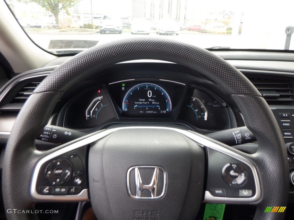 2020 Honda Civic LX Sedan Black Steering Wheel Photo #146723721