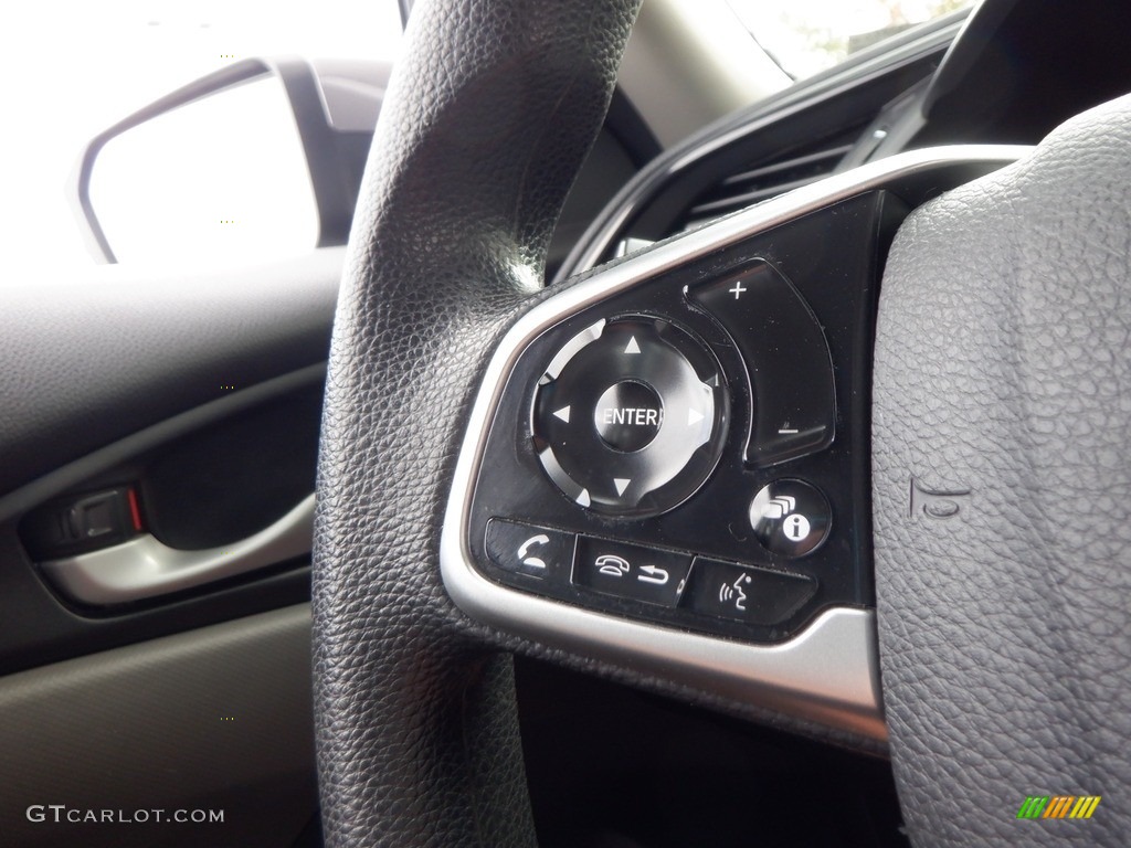 2020 Honda Civic LX Sedan Black Steering Wheel Photo #146723775