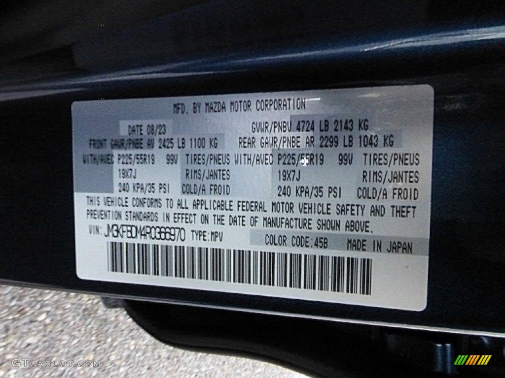 2024 Mazda CX-5 S Premium AWD Color Code Photos