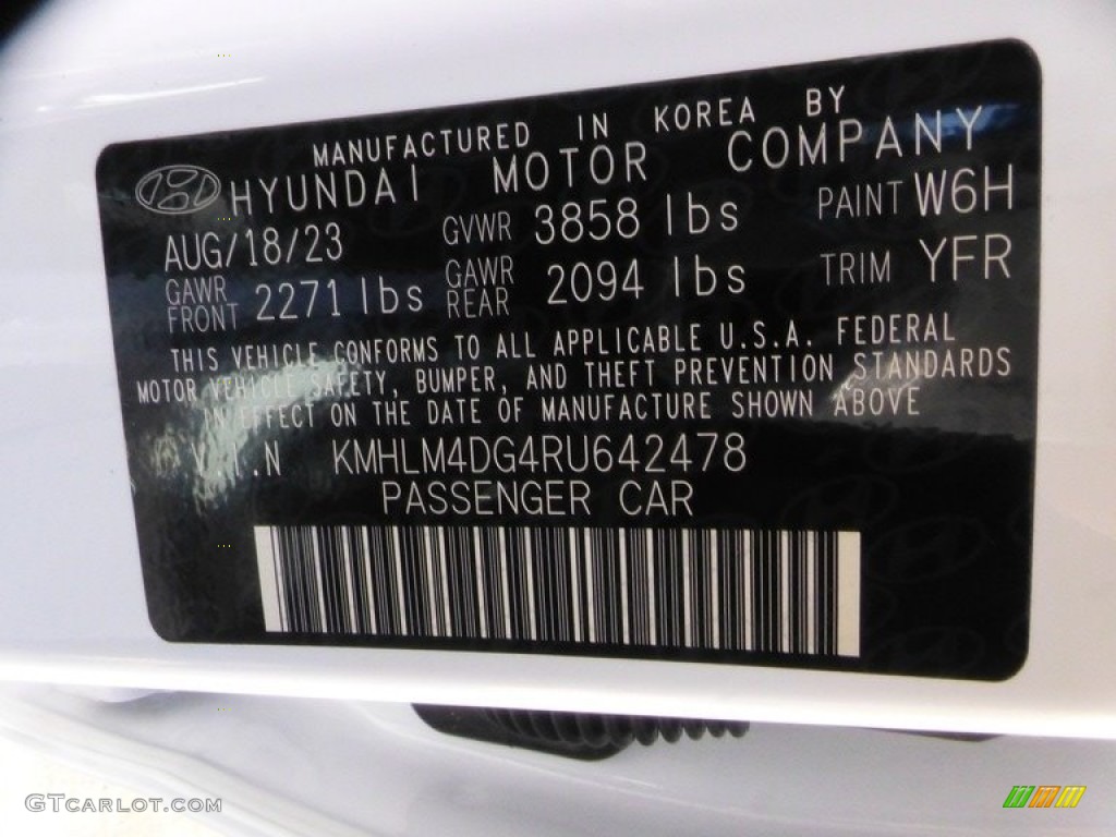 2024 Elantra SEL - Serenity White / Gray photo #18