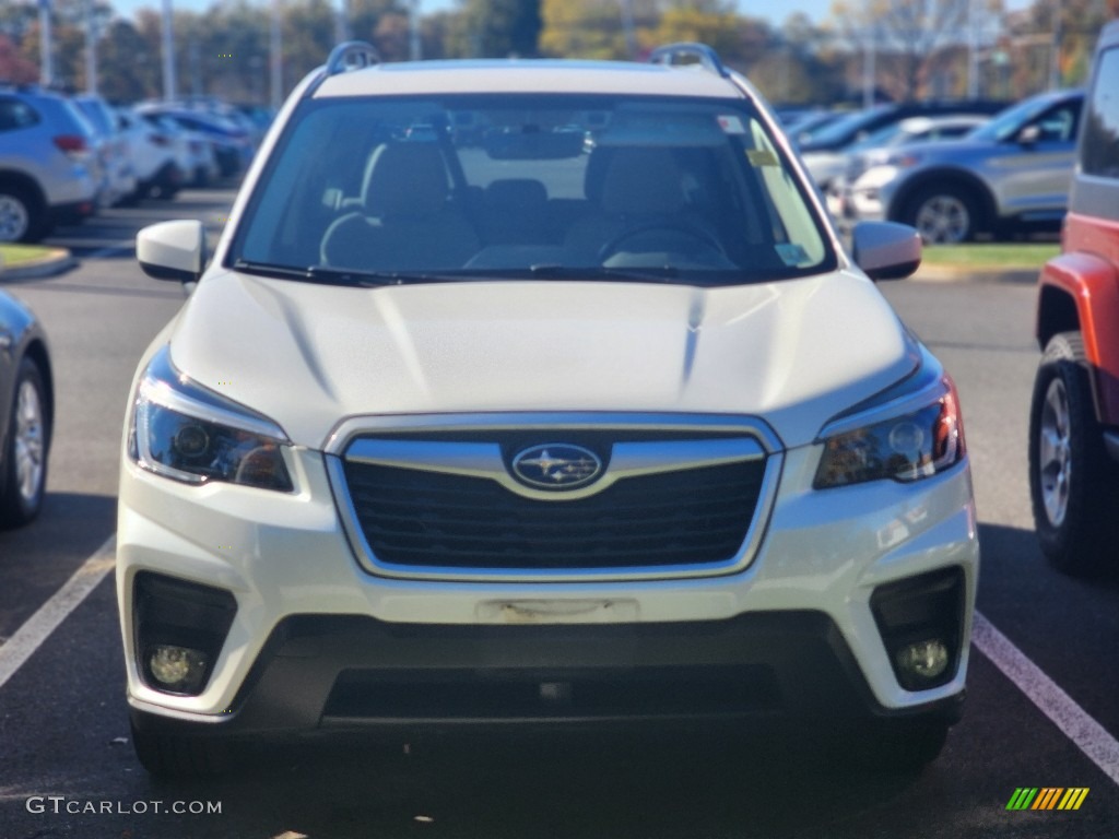 2021 Forester 2.5i Premium - Crystal White Pearl / Gray photo #2